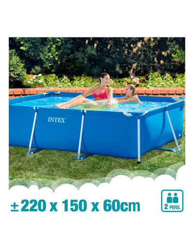 PISCINA DESMONTABLE PEQUEÑA RECTANGULAR INTEX METAL FRAME 2,2 METROS