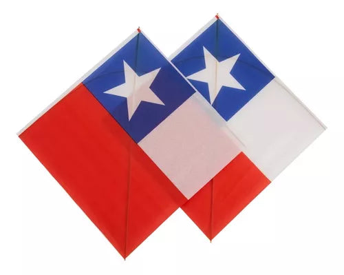 VOLANTÍN ARMADO SIN TIRANTES BANDERA CHILENA (100UN)