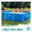 PISCINA DESMONTABLE PEQUEÑA RECTANGULAR INTEX METAL FRAME 2,2 METROS