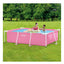 PISCINA DESMONTABLE RECTANGULAR SMALL FRAME FAMILIAR COLOR ROSA 2 METROS