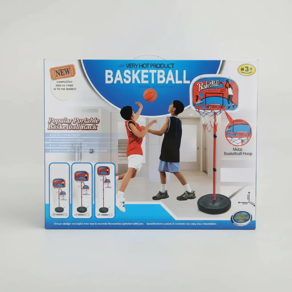 ARO DE BASQUETBALL CON PEDESTAL Y PELOTA