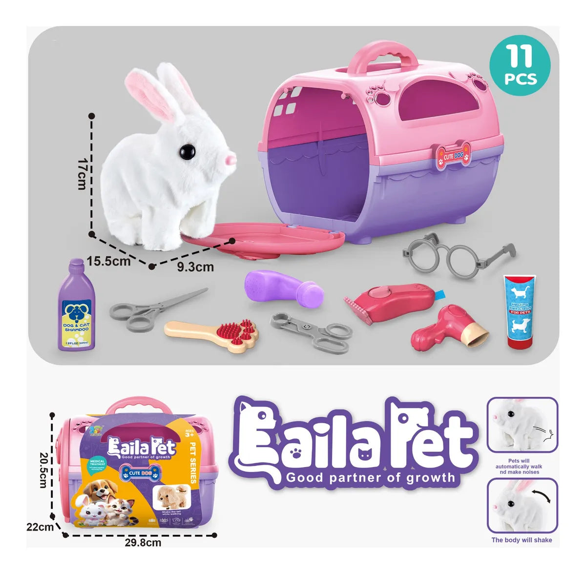 SET DE TRANSPORTE EAILA PET CONEJO