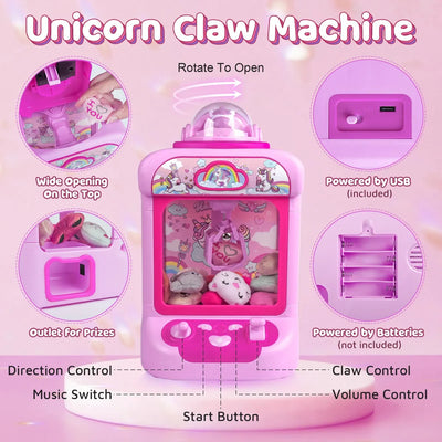 MAQUINA AGARRA PELUCHES UNICORNIO
