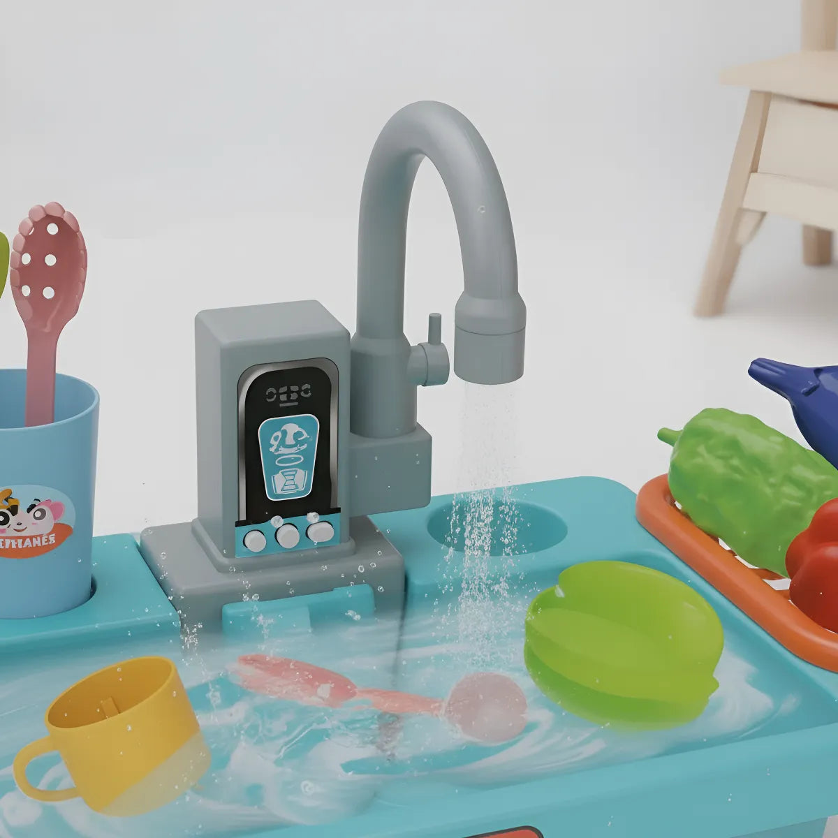 LAVAPLATOS DE JUGUETE CON DISPENSADOR DE AGUA