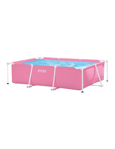 PISCINA DESMONTABLE RECTANGULAR SMALL FRAME FAMILIAR COLOR ROSA 2 METROS